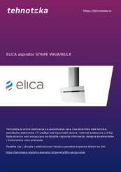 Elica STRIPE WH/A/90/LX Prescriptions De Montage Et Mode D'emploi