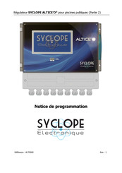 SYCLOPE Electronique ALTICEO Notice De Programmation