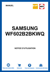 Samsung WF602Y4BK Série Manuel D'utilisation