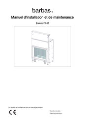 barbas Evolux 70-55 Manuel D'installation Et De Maintenance