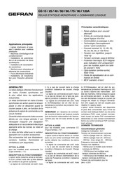 gefran GS 120A Mode D'emploi