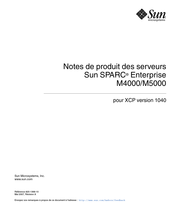 Sun Microsystems SPARC Enterprise M5000 Notes De Produit