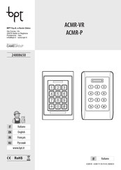 Bpt ACMR-VR Mode D'emploi