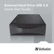 Verbatim External Hard Drive USB 2.0 Guide De Démarrage Rapide