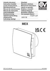 Vortice MEX Série Livret D'instructions