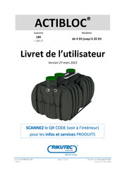 RIKUTEC ACTIBLOC 185 Livret De L'utilisateur