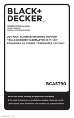 Black & Decker YARDMASTER BCAST90 Mode D'emploi