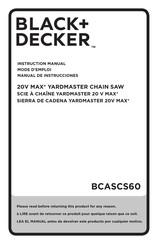 Black & Decker YARDMASTER BCASCS60 Mode D'emploi