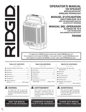 RIDGID R84088 Manuel D'utilisation