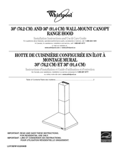 Whirlpool GXW7330DXS2 Instructions D'installation