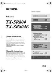 Onkyo TX-SR804 Manuel D'instructions