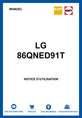 LG 86QNED91T Notice D'utilisation