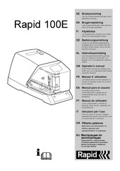 Rapid 100E Manuel D'utilisation