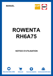 Rowenta X-PERT 7.60 RH6A75 Notice D'utilisation