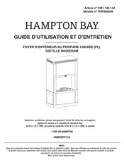 HAMPTON BAY 1001 748 144 Guide D'utilisation Et D'entretien