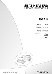 Toyota PZ455-X0311-00 Instructions D'installation