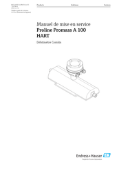 Endress+Hauser Proline Promass A 100 HART Manuel De Mise En Service