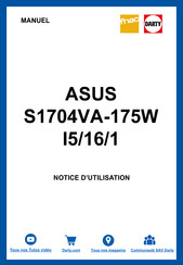 Asus S1704VA-175W I5/16/1 Notice D'utilisation