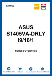 Asus S1405VA-DRLY I9/16/1 Notice D'utilisation