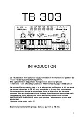 Roland TB 303 Mode D'emploi