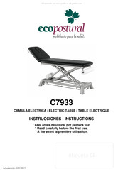 ECOPOSTURAL C7933 Manuel D'instructions