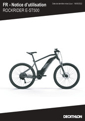 Decathlon ROCKRIDER E-ST500 2022 Notice D'utilisation