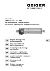 GEIGER GJ56 E14-1002 Serie Notice Originale De Montage Et D'utilisation