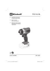 EINHELL TP-CI 18 Li BL Mode D'emploi