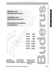 Buderus WPS 160I Instructions D'installation Et D'utilisation