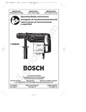 Bosch 11222EVS Consignes De Fonctionnement/Sécurité