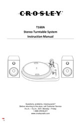 Crosley T160A Manuel D'utilisation