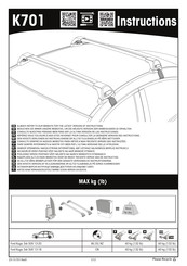 Yakima K701 Instructions De Montage