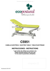 ECOPOSTURAL C5951 Manuel D'instructions