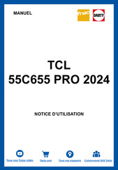 TCL 55C655PRO 2024 Notice D'utilisation