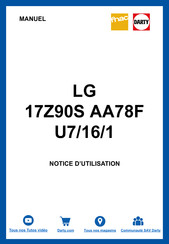 LG 17Z90S AA78F U7/16/1 Manuel D'utilisateur