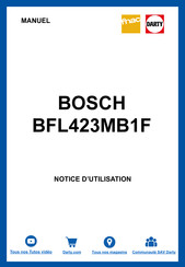 Bosch BEL554M 0 Série Manuel D'utilisation Et Notice D'installation