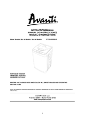 Avanti CTW14X0W-IS Manuel D'instructions