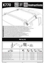 Yakima K770 Instructions De Montage