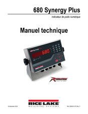 Rice Lake Weighing Systems 680 Synergy Plus Manuel Technique