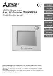 Mitsubishi Electric PAR-U02MEDA Mode D'emploi