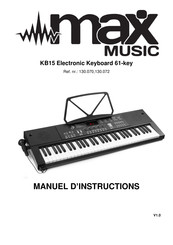 Max Music 130.070 Manuel D'instructions