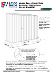 Absco Sheds 23081SK Instructions D'assemblage