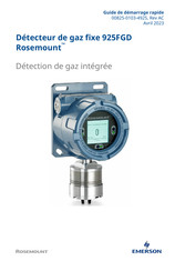 Emerson Rosemount 925FGD Guide De Démarrage Rapide