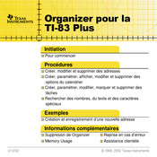 Texas Instruments TI-83 Plus Mode D'emploi