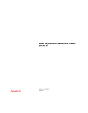 Oracle SPARC T7 Serie Notes De Produit