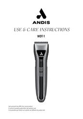 Andis WDT-1 Instructions D'utilisation Et D'entretien