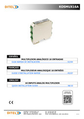 Ditel KOSMUX16A Guide D'installation Rapide