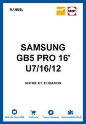 Samsung GB5 PRO 16' U7/16/12 Guide Utilisateur