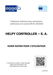 Esse-ti HELPY CONTROLLER - S. A. Guide Rapide Pour L'utilisateur