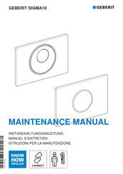 Geberit SIGMA10 Manuel D'entretien
